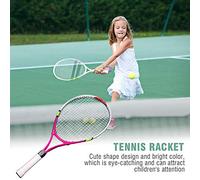 Sorandy Kids Durable Colorful Tennis Racket for Training Practice, Lightweight Alloy Racquet for Children, Rose Red/Yellow/Blue, Kids to Improve Skills (Rosy)