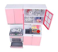 Sorandy Kitchen Role Play Toy Set Gas Oven Microwave Dishwasher Sink Cabinets Funny Kitchenware Play Toys, Made of Safe Quality Plastic, s for Children Girls