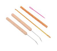 Sorandy Loom Knitting Pen Tool and Crochet Hook for Quick Winding Knitting Loom Hat Scarf Blanket, Durable Wooden Handle Set for Beginners, Household Projects