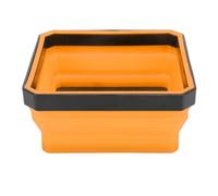 Sorandy Magnetic Parts Tray, Collapsible Silicone Tool Tray, Magnetic Base with Foldable Design, Ideal for Small Parts & Tools, RC Vehicles Repair (Orange)