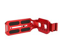 Sorandy Metal CNC Precision L-shape Arrow Storage Case Plate for SLR Camera Hot Shoe Mount, LED Lights, Microphones, 3"x2"x3", Black, Red, Concrete Grey (Red)