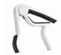 Sorandy Metal Guitar Capo Quick Change Tune Clamp Handheld Tuner Lightweight Portable Spring Loaded Grip for Folk Musicians (White)