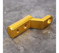 Sorandy Motorcycle Rearview Mirror Base Extension Bracket, High Hardness Aluminium Alloy Mount, Ideal for Scooters and Electric Cars, 80 X 35mm (Gold)