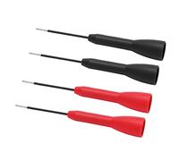 Sorandy Multimeter Test Probe Insulation Test Needle for Routine Circuit Testing, 2 Red 2 Black for Technicians