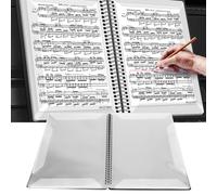 Sorandy Music Themed ABS File Folder for Guitar Piano Accessories, 40 Pages for Students, A4 Size