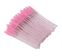 Sorandy Non- Disposable Eyebrow Brush 50pcs Pack Nylon Material Makeup Tool for Convenient and Hygienic Use (Pink)