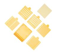 Sorandy Notes Holder with 5 Templates ABS Plastic Note Dispenser Note Guide Organizer for Office Home School Desk Organization (Yellow)