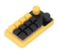 Sorandy One Handed Programmable Mechanical Keyboard, Programmable RGB Keypad with Macro Knobs Dual Layer Switching Key, Layer Indicator for Office Gaming Music Production Media Editing
