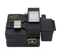 Sorandy Optical Fiber Cleaver, 0.6 Cutting Angle 16 Cutting Points 50000 Times, with Enhanced Silicone Pad and Waste Fiber Box for FTTH Splicing Single Multi Coring Cables