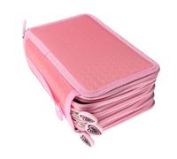 Sorandy Oxford Multi-Layer Pencil Case Bag 72 Count Slot Pink Pen Organizer for Students Artists Office Supplies