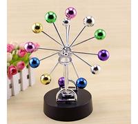 Sorandy Plastic Elegant Perpetual Motion Revolving Ball Rotation Home Table Decoration Model for Office Desk Education Plastic Multi-Color 8.9in Height 6.7in Diameter