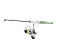 Sorandy Pocket Fishing Rod with Retractable Mini Reel (Green)