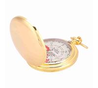 Sorandy Portable Brass Pocket Watch Style Compass Outdoor Camping Hiking Mirror Polish Compact Lightweight for Emergencies