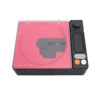 Sorandy Portable CD Players, LCD Display Retro Disc Player, Bluetooth Desktop CD Player with Remote Control & Built In FM Radio & Speakers, Ideal for Music (Black and Pink)