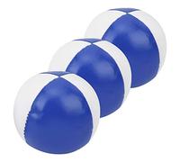 Sorandy Portable PU Leather Juggling Balls Lightweight Performance Practice Set for All Ages 3 Pcs 6.3cm (Blue White)