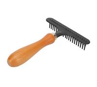 Sorandy Premium Pet Hair Detangling Brush Durable Wooden Handle Grooming Rake for Cats Dogs, Smoother Skin-friendly Cat Deshedding Brush, Log Material for Shiny Coat, 1 X Pet