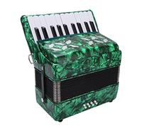 Sorandy Professional Accordion, 22 Keys 8 Bass Accordion, Maple Body with Adjustable Straps, Ideal for Beginners Students Home Stage Performance (Green)