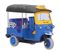 Sorandy Pull Back Tricycle Model Toy, Bright and Simulation Thai Tuk Tuk Car, Easy Operation for Kids, 1 X Tricycle Toy Included (Blue)