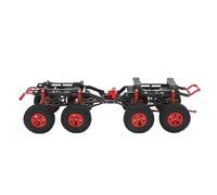 Sorandy RC Car Chassis Frame, High Strength Lightweight Frame Body, Replacement Kit with Optimized Low Center Gravity Structure, Ideal for Axial SCX24 (Black Red)