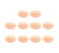 Sorandy Silicone Practice Lips Soft Elastic 3D Fake Lips for 10PCS Training Teaching Novice Artists (Light Skin)