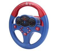 Sorandy Simulation Electric Kids Steering Wheel Toy with Sound and Lights Effect for Children Above 3 Years Old, Educational Toy for Color and Shape Cognition, ABS Material, 7.9 X 3.5 X 9.4in (Blue)