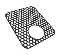 Sorandy Sink Grid Flexible Mat with Drain Hole Easy to Kitchen Sink Protector Non Slip Heat Resistant for Kitchen Home Silicone 13.6x11.6 Inch (Black)
