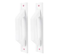 Sorandy Sliding Door Handle, Cabinet Closet Door Handle, Aluminum Alloy Minimalist Modern Punchless with Adhesive or Screw Installation for Barn Sliding Closet Cabinet Drawer (White)