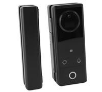 Sorandy Smart Glass Door Entry Lock, 5000mah 2K HD Camera Video Doorbell Lock, Fingerprint Password with 3D Face Recognition, Ideal for Office, Home, Hotel & Apartment Doors