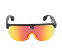 Sorandy Smart Glasses with Camera AI Translation Sunglasses, PC Frame Smart Sunglasses with 8MP 1200P Video Touch Control for Cycling Running Fishing Men Women (Black Yellow)