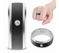 Sorandy Smart NFC Multifunction Ring Magic Wearable Device for Mobile Phone, No Charge/Depth for Personal Information Exchange and Privacy Encryption Unlock, Beautiful Appearance, Easy to Use (size9)