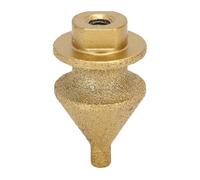 Sorandy Step Chamfer Drill Bit, Emery Brazed Step Drill Bit, Multi Layer Tapered Reamer for Metal Wood Tile Marble Construction Decoration with M10 Thread 10-38mm