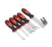 Sorandy Trim Removal Tool, Stainless Steel Pry Tool Set, Auto Door Panel Remover with U & V Shaped Tips, Ideal for Decorative Trim Removal, 5PCS Metal Tools