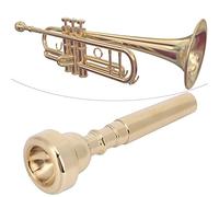 Sorandy Trumpet Mouthpiece Durable Stylish Brass Musical Instrument Accessories Bb 3C 5C 7C for Novice and Professional Trumpet Players Gold 3.5 Oz 1 X Mouthpiece (Gold 5C)