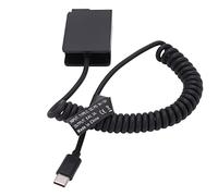Sorandy Type C DMW-DCC8 Dummy Battery Pack Adapter Full Decoded Flexible Spring Cable for G5 Camera 35-90cm 1 Unit