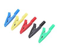 Sorandy U16 2mm Tail Jack Crocodilian with Needle Jack, Red, Black, Yellow, Green, Blue Insulated, Small Size, Lightweight, Fast Connection & Easy Open for Experimental Instruments