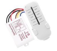 Sorandy Wireless Remote Control Switch for Home Lighting with 1/2/3/4 Way On/Off Function, Suitable for Pendant Lamps and LED Lights, Quick Installation (MR704 Four-way load 4 * 1000W)