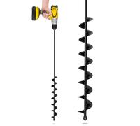 SORANGEUN 2”x32“ Auger Drill Bit for Planting, Heavy-Duty Planting Auger for Bulbs, Post Hole Digger for 3/8”Hex Drive Drill