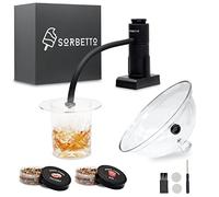 SORBETTO Cocktail Smoker Kit for Drinks, Easily Add a Smokey Flavor to your Cocktails/Food, Includes Cocktail Smoker Recipe E-Book, Oak & Hickory Wood Chips for the Whiskey Smoker Infuser Kit