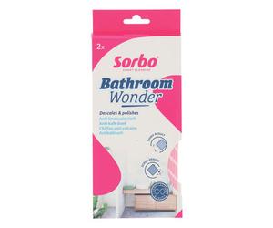 Sorbo Bathroom Wonder Anti-Limescale Microfibre Cloths - Pack, Size 2
