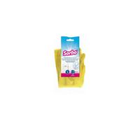Sorbo Small Household Gloves, Latex Washing Up Gloves with Extra Long Cuff, Super Soft Flock Lining, Durable and Long Lasting Quality, Yellow, 1 Pair