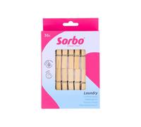 Sorbo Pack of 36 Wooden Laundry Pegs