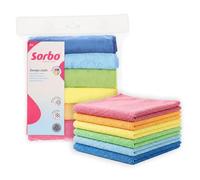 Sorbo Pack of 6 Microfibre Cleaning Cloths, Multipurpose Cleaning Towels, Streak-free, Super Absorbent and Washable Cloth Duster Suitable for Car Cleaning, House, Kitchen, Windows, 40 x 40 cm