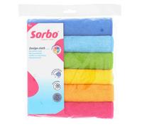 Sorbo Pack Of 6 Rainbow Microfibre Cloths
