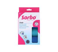 Sorbo Recycled Microfibre Cleaning Cloths, 4 Pack made from 100 Percent Recycled PET Bottles, Ideal for Chemical Free Cleaning, Ideal for Car Cleaning, Each Cloths Measures 35 cm x 35 cm