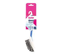 Sorbo Smart Brush, Dish Brush, Washing up brush with Non-Slip Soft-Grip Handle, Durable, Long Lasting, Heat Resistant and Dishwasher Safe,Available in Assorted Colours Blue, Grey, Green,6 x 10 x 26 cm
