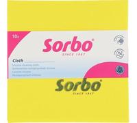 Sorbo Sorbonettes Cleaning Cloths - Set of 10 - Yellow - 38 x 38 cm - Highly Absorbent & Washable - For Kitchen, Bathroom & Household - Reusable Cleaning Cloths - For All Surfaces