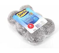 Sorbo Stainless Steel scouring Pads, Gray, Standard Size