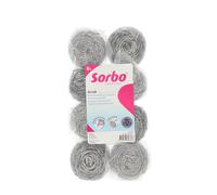 Sorbo Stainless Steel scouring Pads, Gray, Standard Size