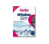 Sorbo Window Care Cleaning Sponges, Removes Dirt and Staines without Scratching or marking the surface to leave a Streak-free finish, Pack of 2 Cleaning Sponges