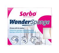 Sorbo Wonder Sponge 2-Pack: Miracle melamine erasers for chemical-free cleaning. Removes stains, streaks & scuffs, no water needed. Ideal for trainers & surfaces.